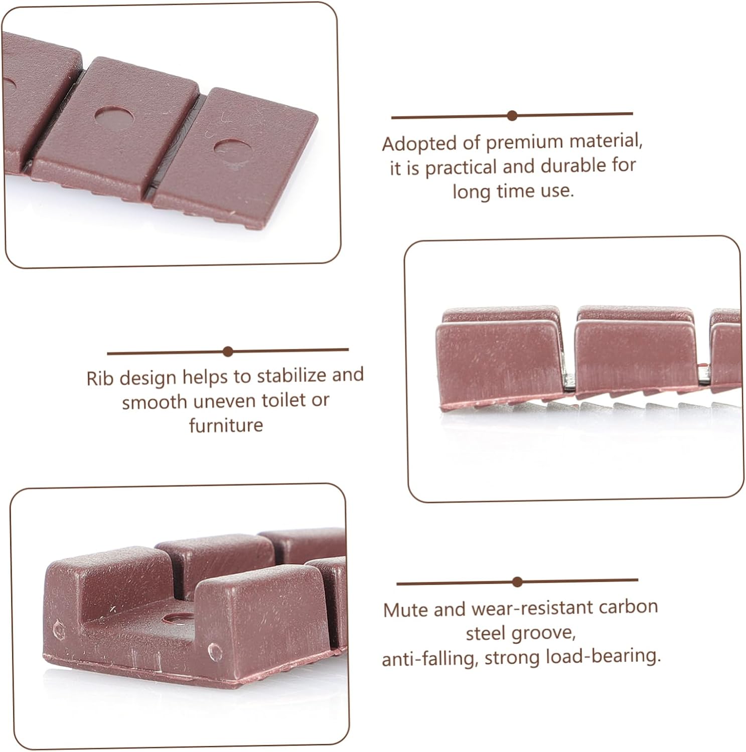 30 Pack ABS Furniture Leveling Shims for Toilet and Sheds