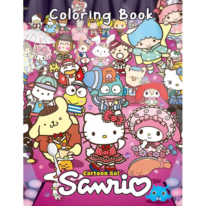 Buy Sanrio Coloring Book: Kawaii Cute Sanrio Characters Illustrations