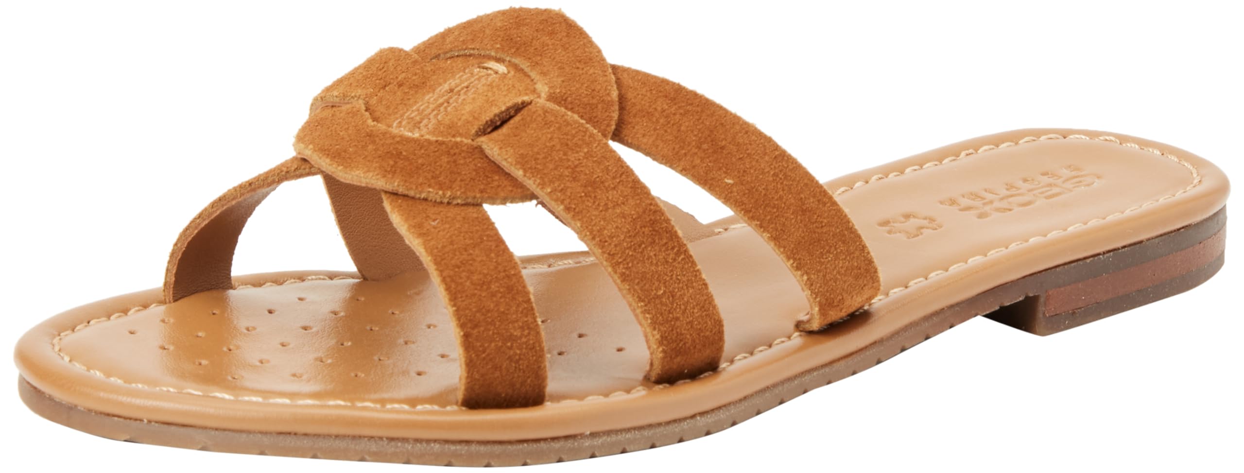 Geox Women's D Sozy S U Flat Sandals, Cognac, 5 UK
