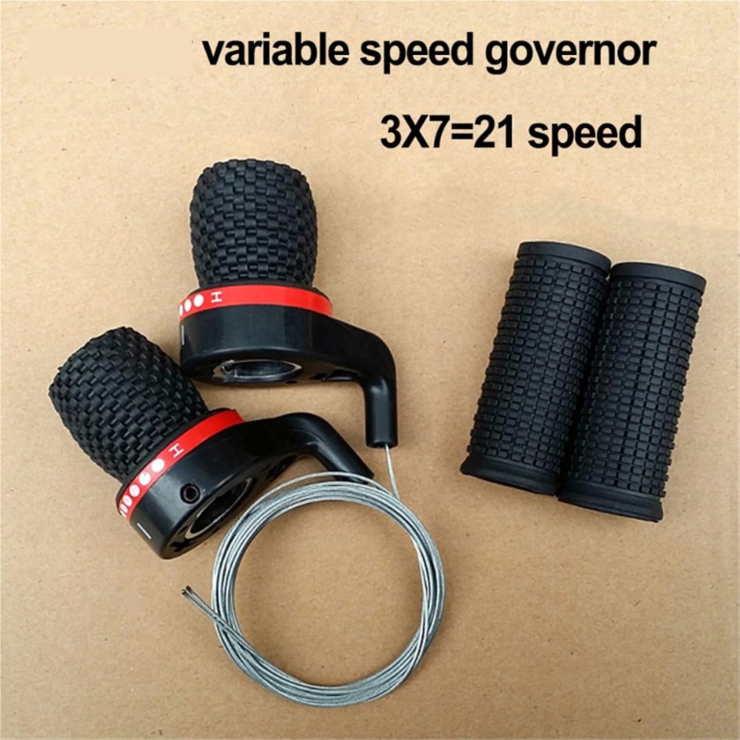 Bicycle Twist Grip Gear Shifters 1 Pair, Speed Control Derailleur Grips for Mountain Bike & City Bike