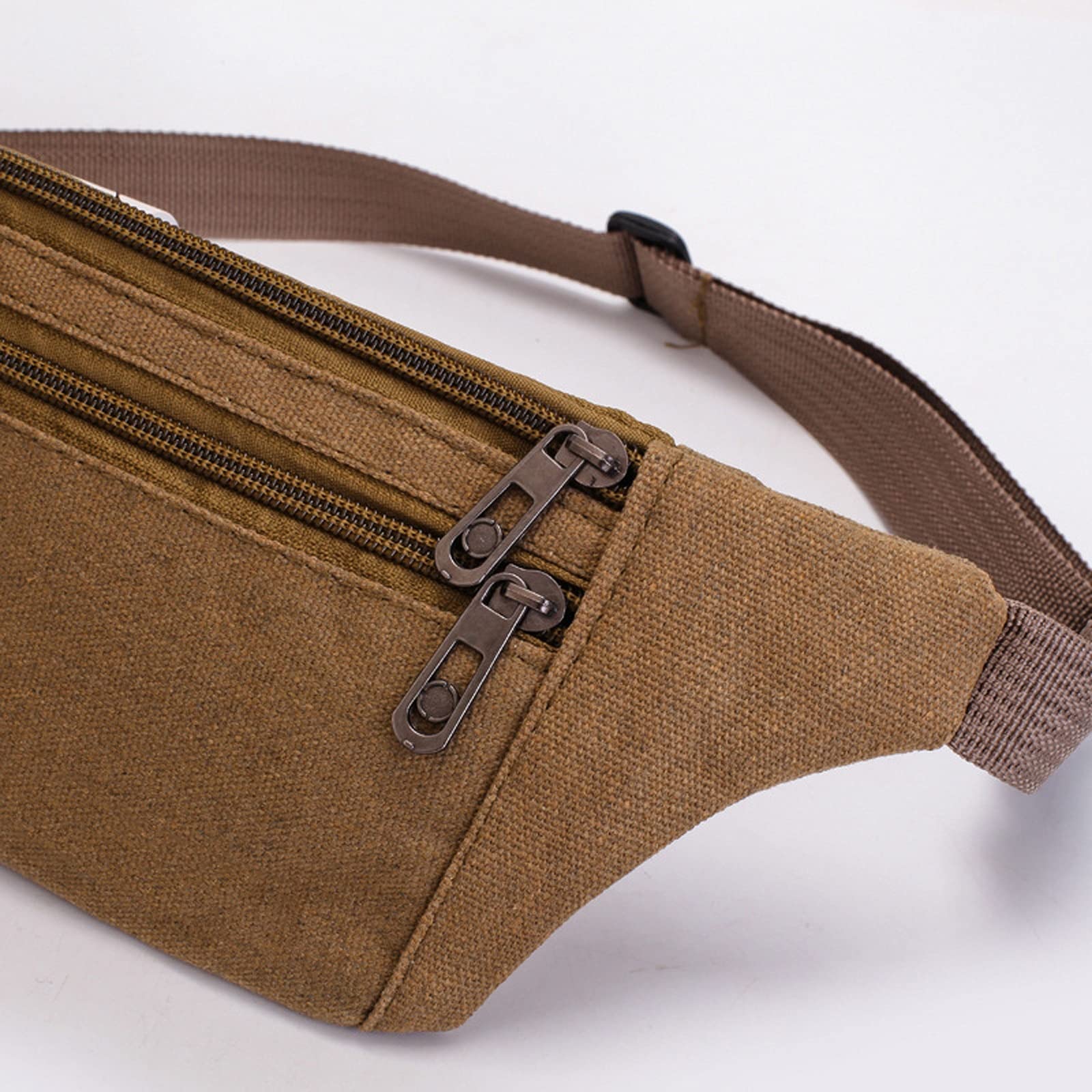 Bum Bag Płócienna męska saszetka, sportowa torba alpinistyczna na świeżym powietrzu, torba na klatkę piersiową, ultracienka, ultralekka torba na telefon komórkowy, ZIELONY, Jeden rozmiar