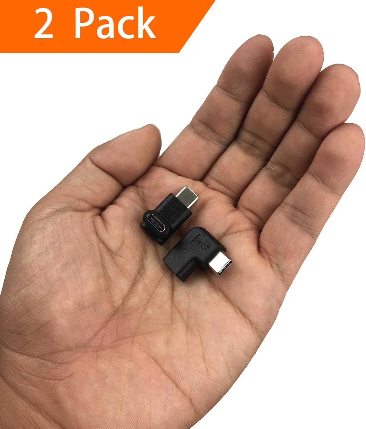 Get Popular Offer Right Angle USB C Adapter,Ruaeoda USB C 90 Degree Adapter Type C Male to Female Adapter (2-Pack) Right & Left Angled 90 Degree Extension Adapter Compatible with MacBook Pro Air, Laptop, Mobile Phone