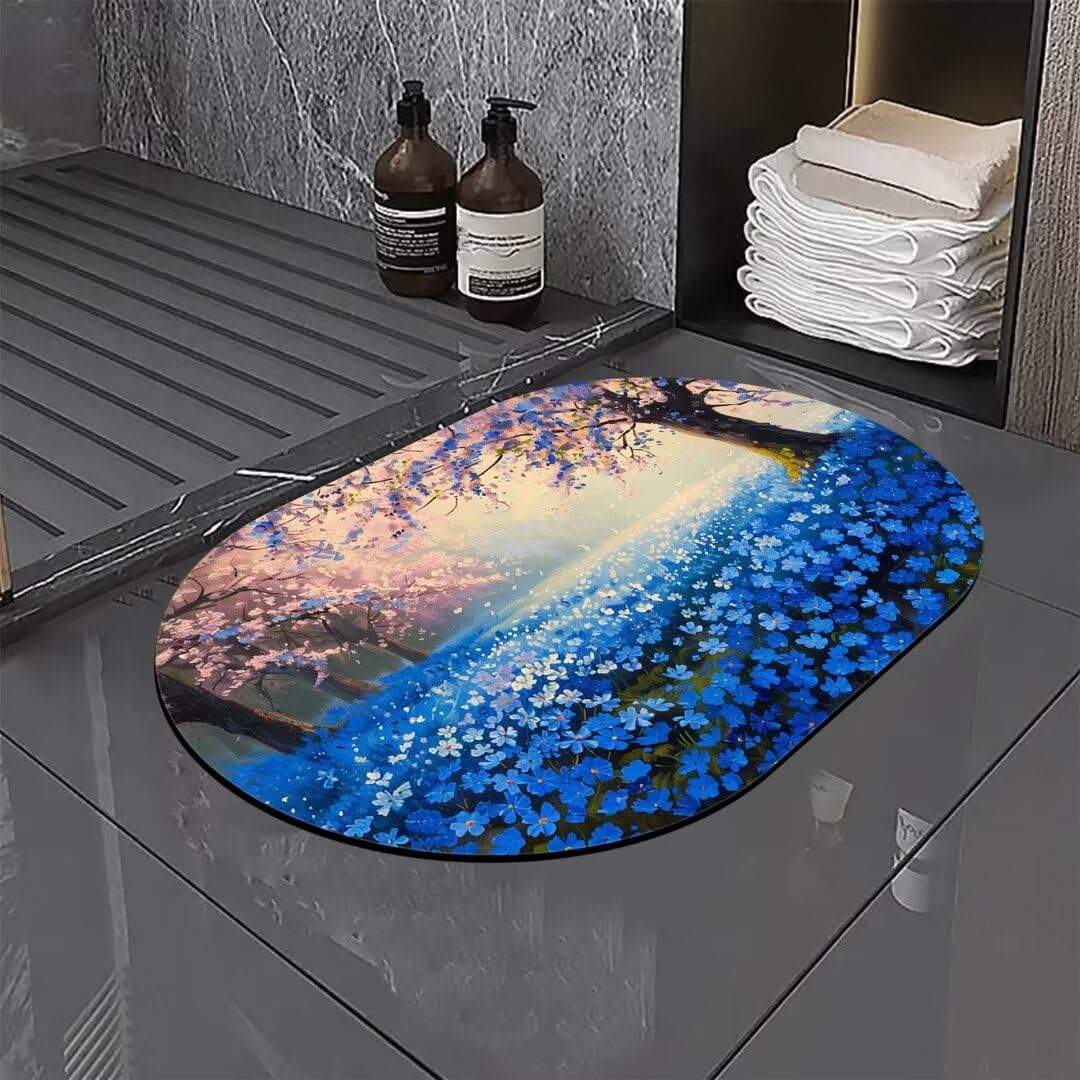 Tapis de bain absorbant diatomite antidérapant pour toute la famille