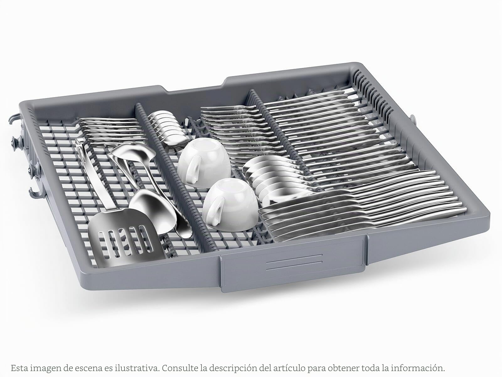 NEFF S155EVX04E, N 50, lavavajillas inteligente totalmente integrado, 60 cm, cajón para cubiertos, sistema de cesta Flex II, programa favorito, fuerte rendimiento de limpieza, apertura automática de