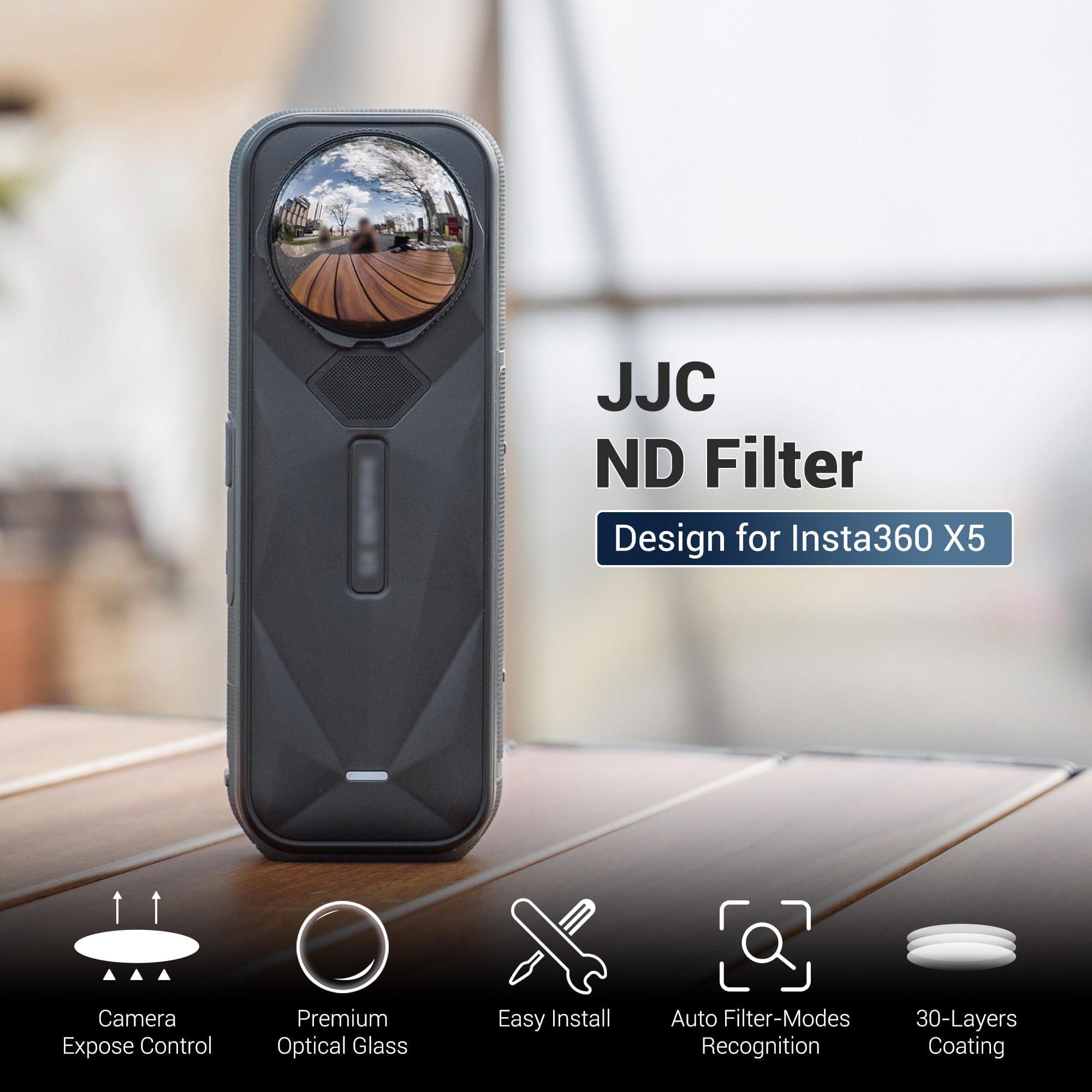 JJC X5 ND 32 filtr osłona obiektywu do Insta 360 X5 osłona obiektywu akcesoria