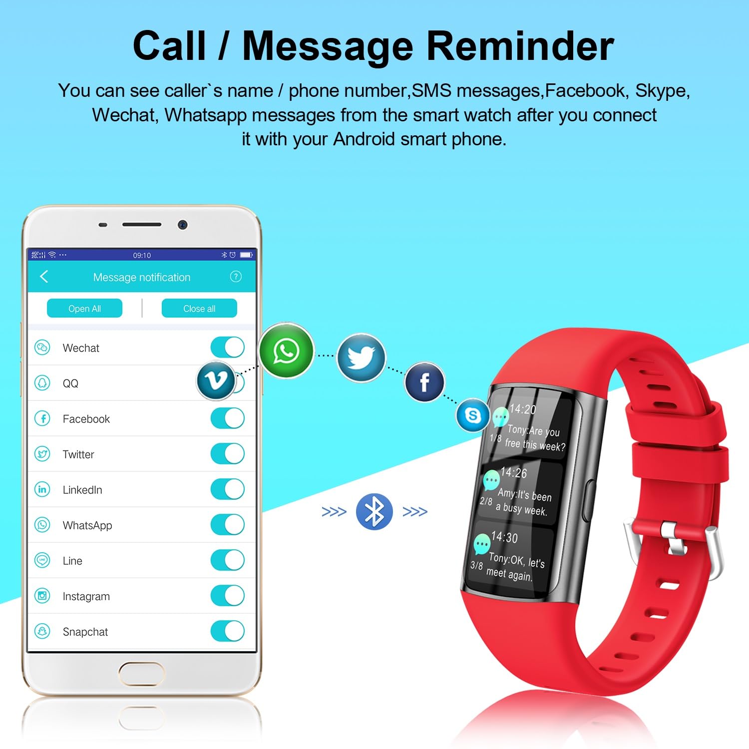 Tipmant Smartwatch Donna Uomo, Orologio Smartwatch Donna Uomo Cardiofrequenzimetro da Polso Impermeabile IP68 con Contapassi, SpO2, Sonno, Notifiche Messaggi, Orologio Fitness per iOS Android
