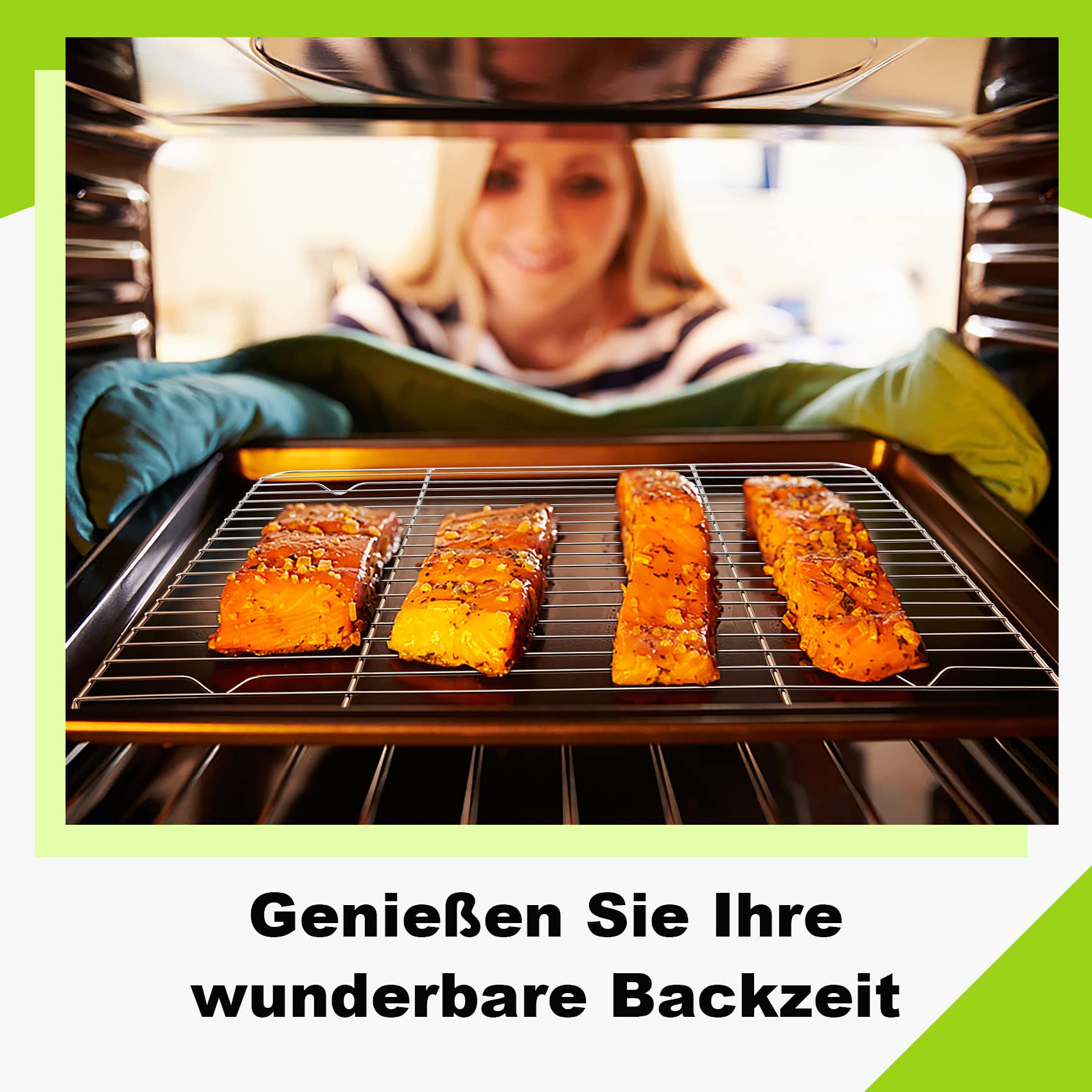 Set De 2 Grilles Four Universelles En Inox - 26x19,5x1,5 Cm Avec Clip Barbecue - Pour Cuisson, Refroidissement, Pâtisserie - 11
