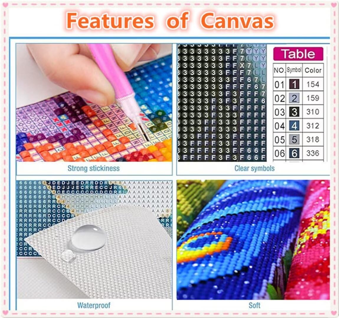 Diamond Painting Erwachsene Groß XXLl 150x60cm Diamant Painting Bilder, 5D Lotusblume Diamond Painting Kinder DIY Voll Diamant Crystal Art Malen Nach Zahlen, Stickerei Malerei Kits Wand Dekor S-963