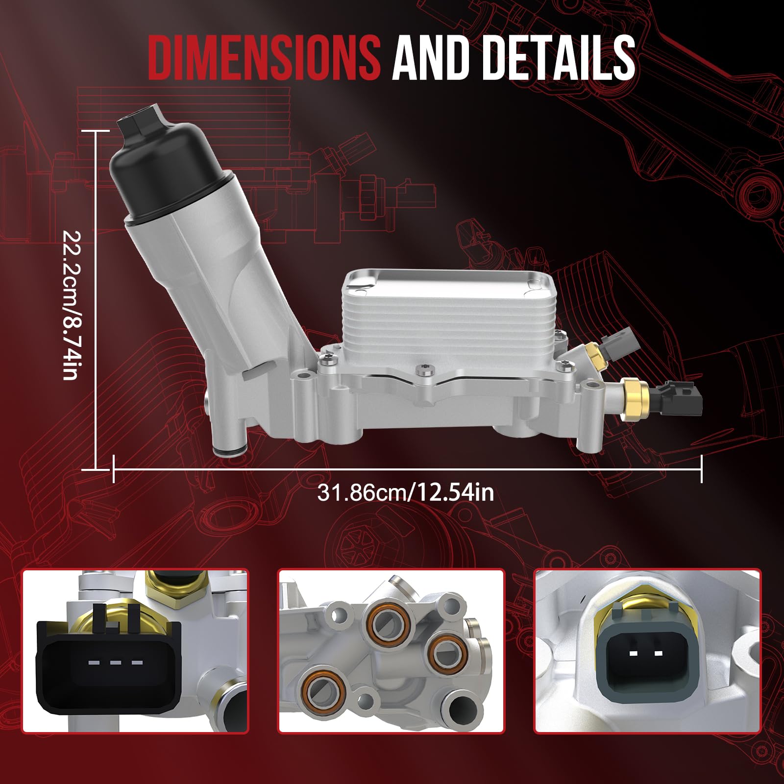 Amazon | 926-959 アルミニウム エンジン オイル クーラー ジープ