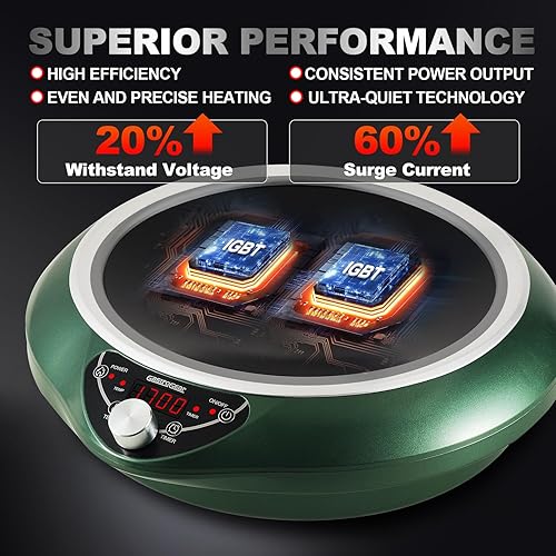 Miniatura 4 de Wok de inducción 1700 W (85 V  175 V) 16 niveles de temperatura y control de potencia, quemador de wok de inducción con temporizador de 18 horas,