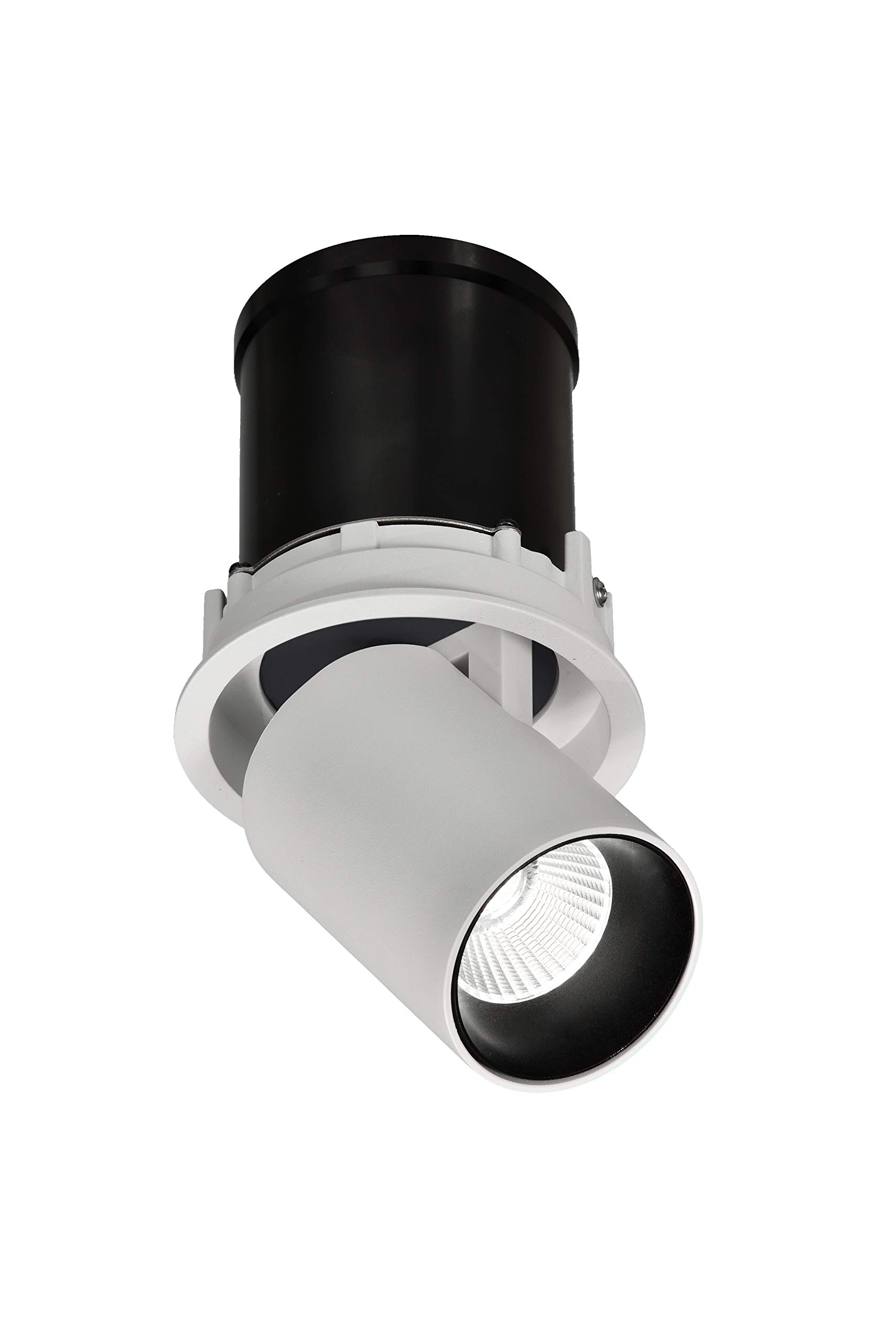 Mantra Iluminación. Modelo GARDA. Empotrable orientable circular de 8,4 cm de diámetro fabricado en aluminio y ABS acabado en color blanco mate y negro