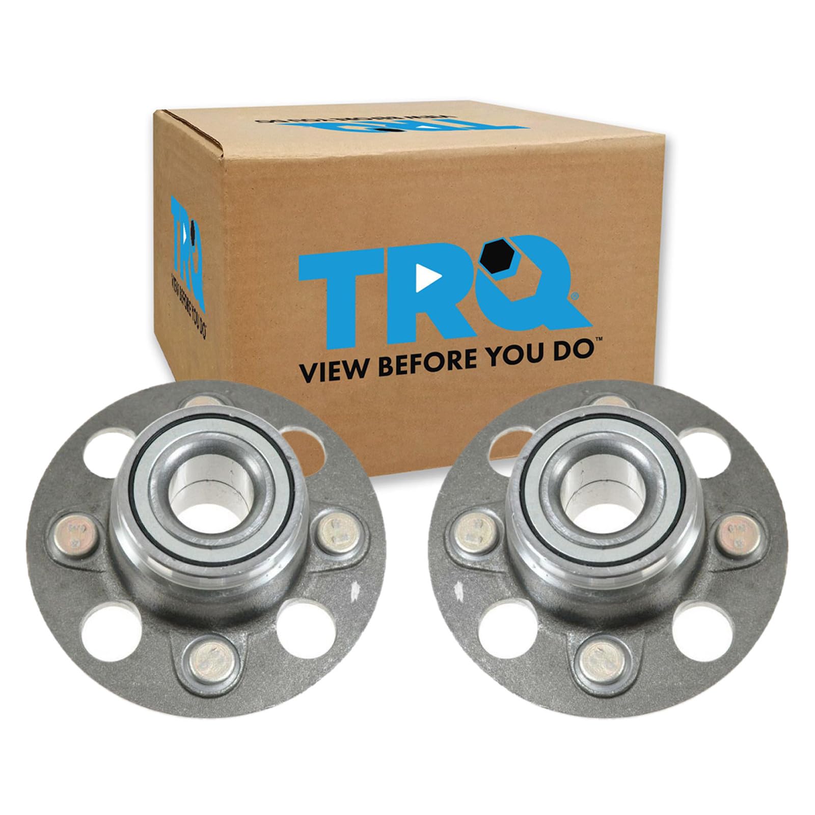 TRQ Rear Left and Right Wheel Bearing and Hub Assembly Set 2 Piece