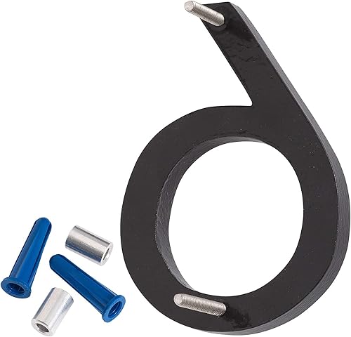 Miniatura 3 de Montague Metal Products MHN-04-F-BK2-6 Números de casa de dirección flotantes modernos de aluminio cepillado sólido, 4 pulgadas, níquel satinado con