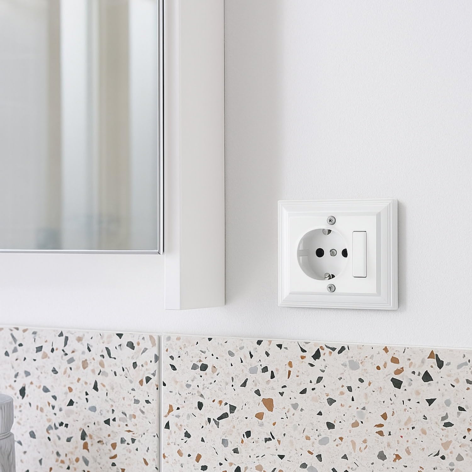 Toma de corriente empotrada, interruptor universal, todo en uno, serie G1 blanco puro