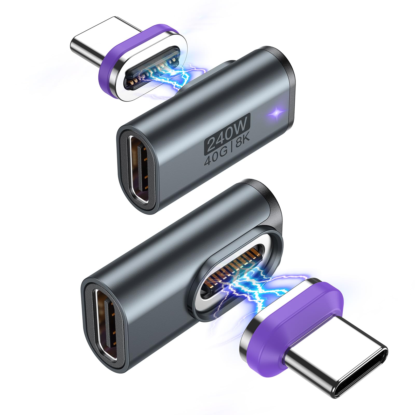 MoKo Adaptador USB C de 90 grados, adaptador USB-C de