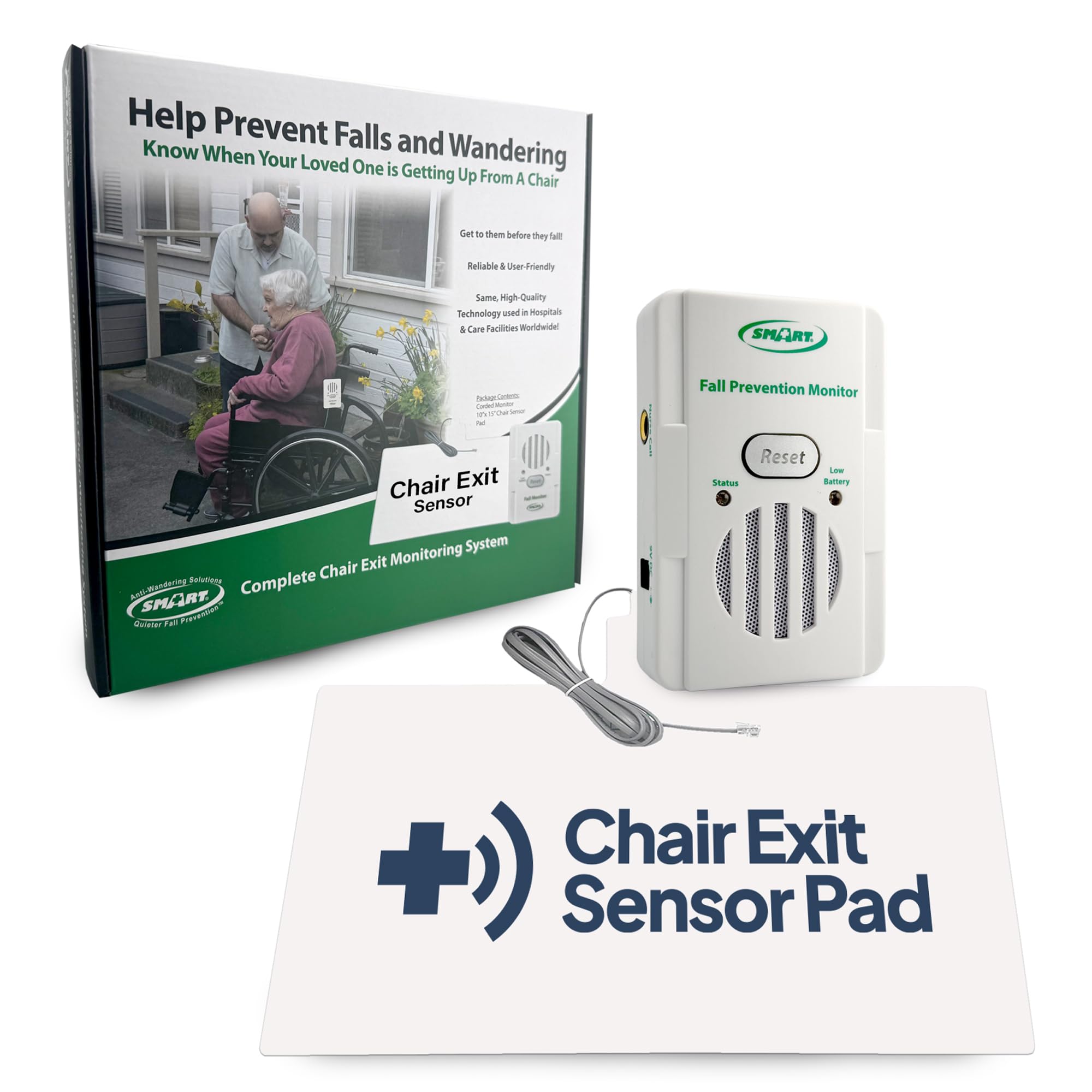 Basic Fall Monitor and Chair Pad (1 Year Warranty), 10 Inches x 15 Inches