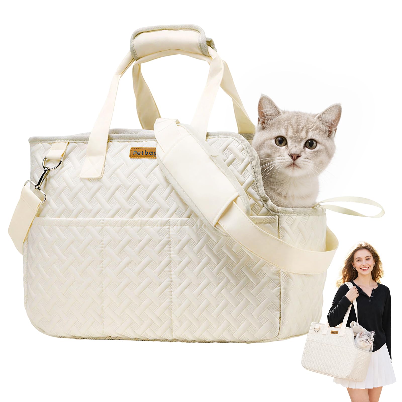 DASIAUTOEM Hundetasche für Kleine Hunde und Katzen 5kg, Tragetasche Hund