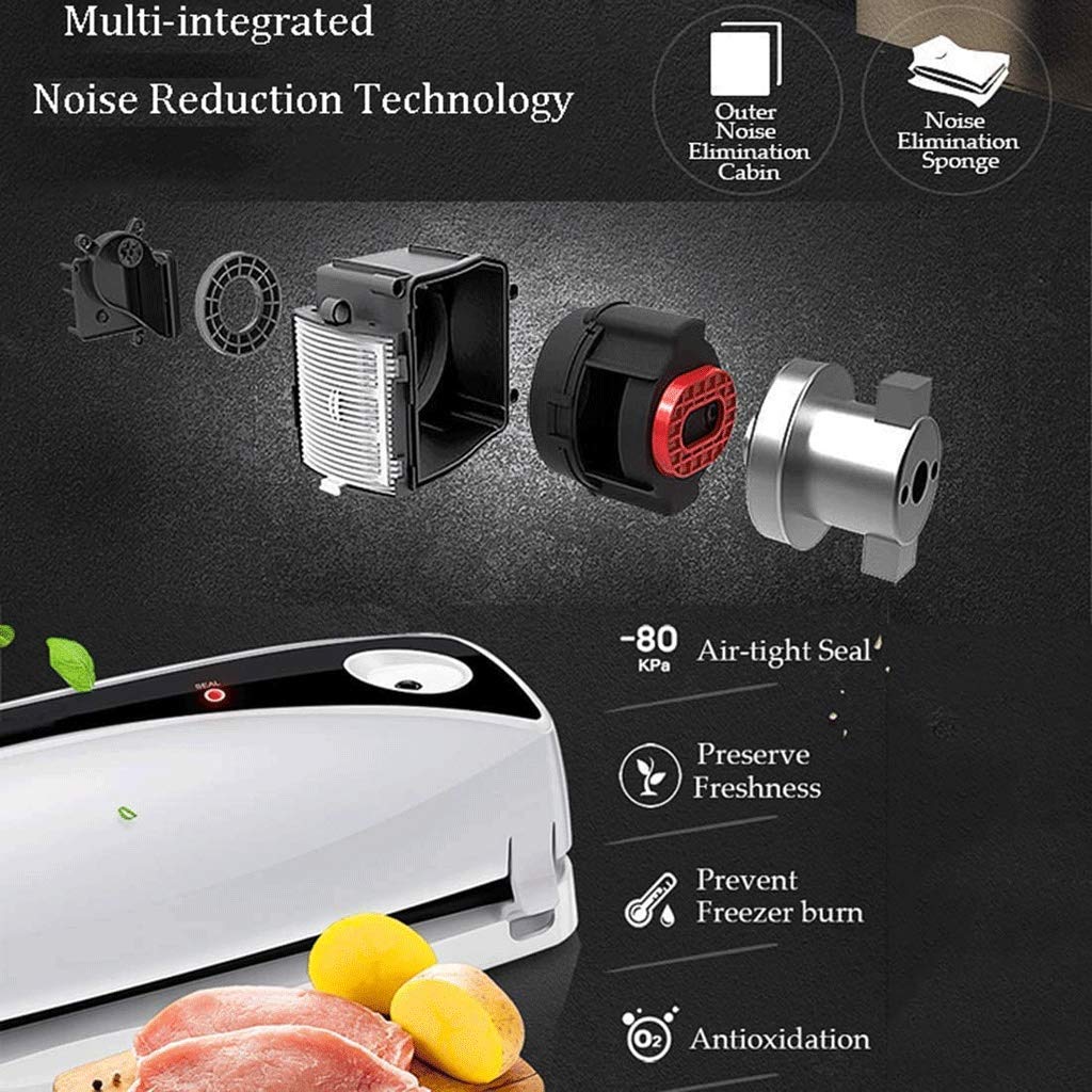 Confezionatrice sottovuoto, macchina automatica per la sigillatura di alimenti per kit di risparmio di cibo Indicatori luminosi a LED Facile da pulire Modalità per alimenti umidi e