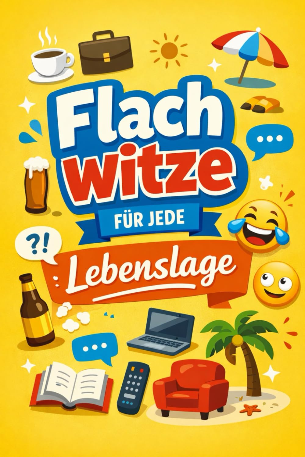 Flachwitze für jede Lebenslage. XXL-Witzebuch mit Spaßgarantie: Wortwitze, schlechte Witze & Partyhumor