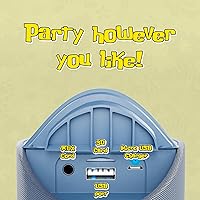 Vista 2 de iJoy Disney Lilo and Stitch - Altavoz inalámbrico Bluetooth a prueba de salpicaduras recargable con 3 horas de reproducción/ranura SD/radio FM