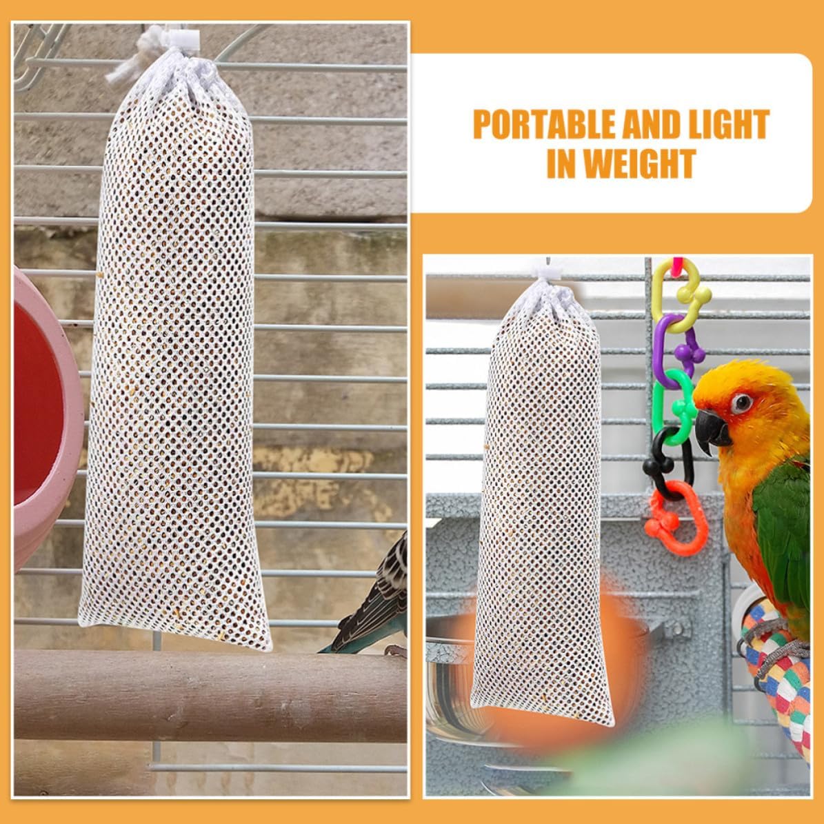 8pcs Finch Bird Feeder Sock with Drawstring Closure image 4