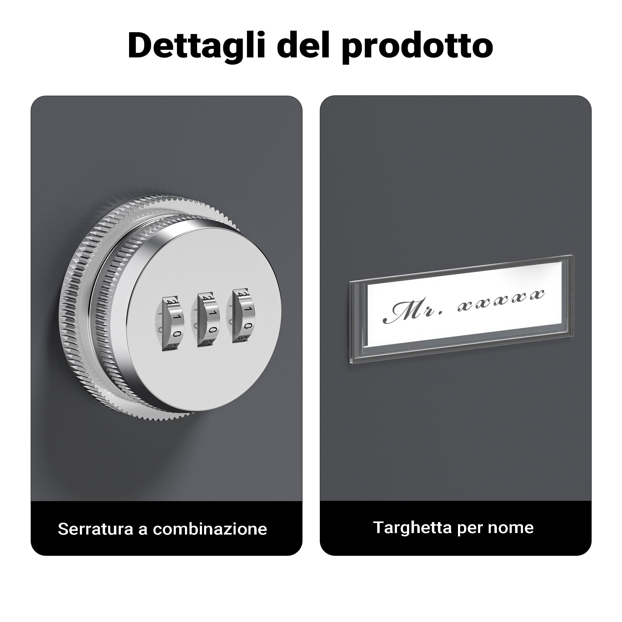 Wiltec Cassetta per pacchi antracite 410 x 220 x 750 mm, Cassetta per pacchi domestica, ricezione pacchi privata adatta per pacchi e pacchetti, Cassetta postale da terra in acciaio