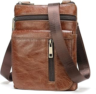 Borsello da Uomo con Tracolla in Pelle per Cellulare, 7