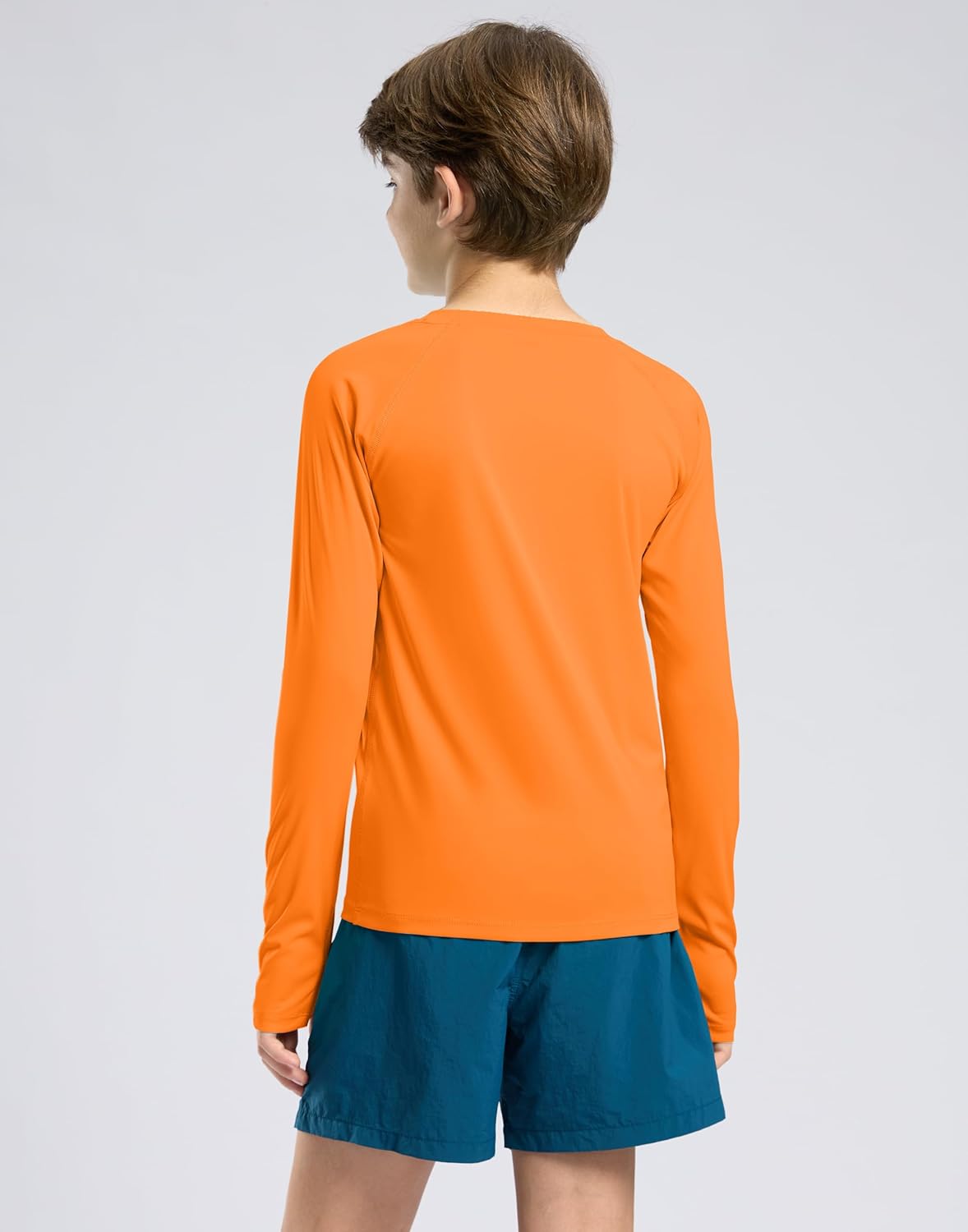 Boys Swim Shirt Long Sleeve Rash Guard UPF 50+ Sun Protection Shirts Quick Dry Lightweight Water Shirts for Kids - Image 2