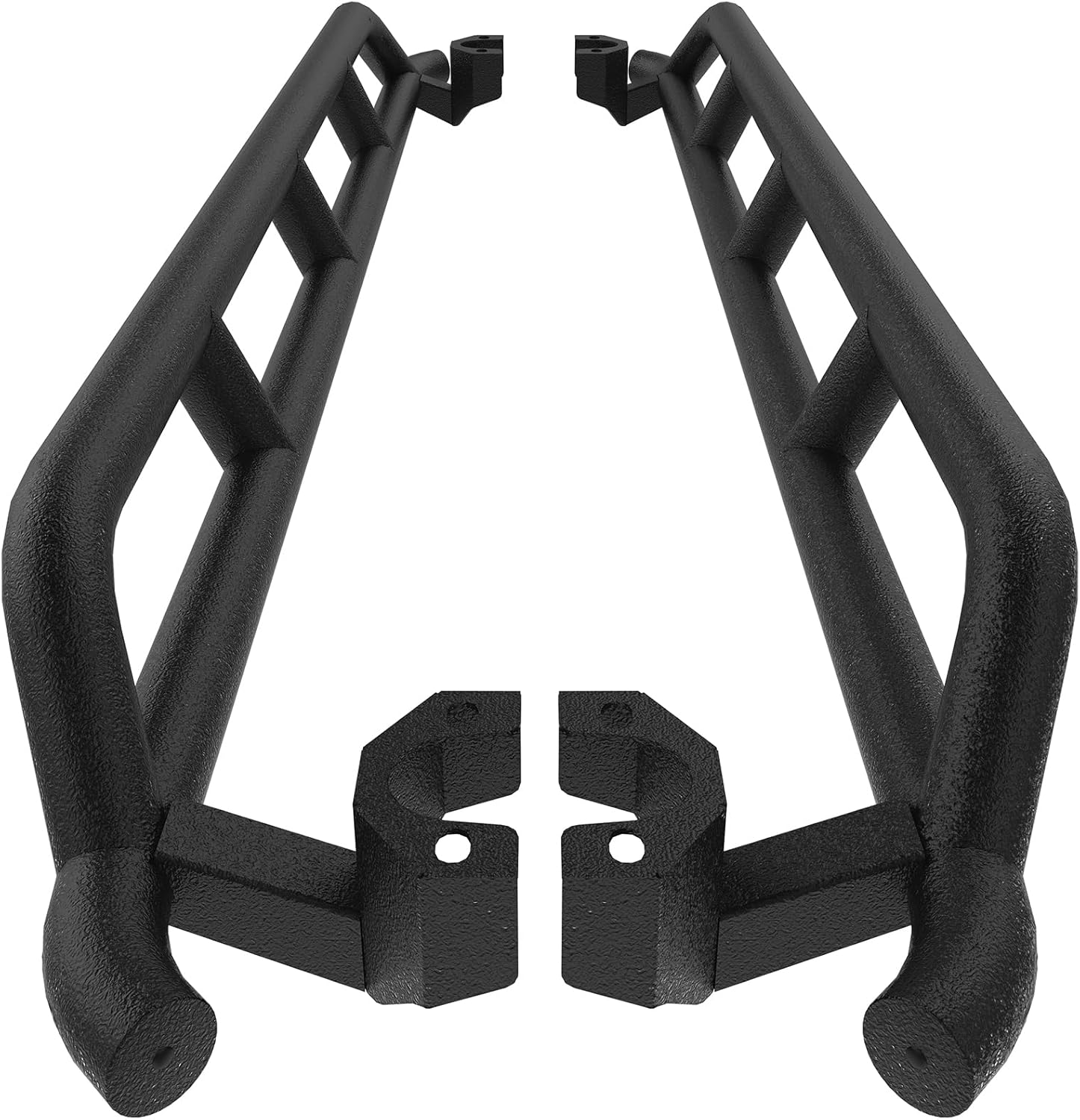 Hooke Road Wrangler JK Rock Slider Nerf Bars Running Boards for 2007-2018 Jeep Wrangler JK Unlimited 4 Door (Pair)