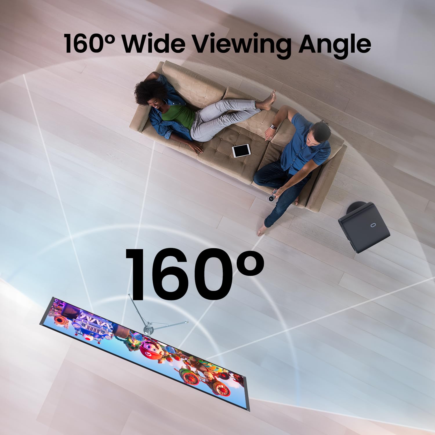 Beamerscherm 100 Inch Voor Een Schitterende Thuisbioscoopervaring Opvouwbaar En Draagbaar Canvas Voor Binnen En Buiten