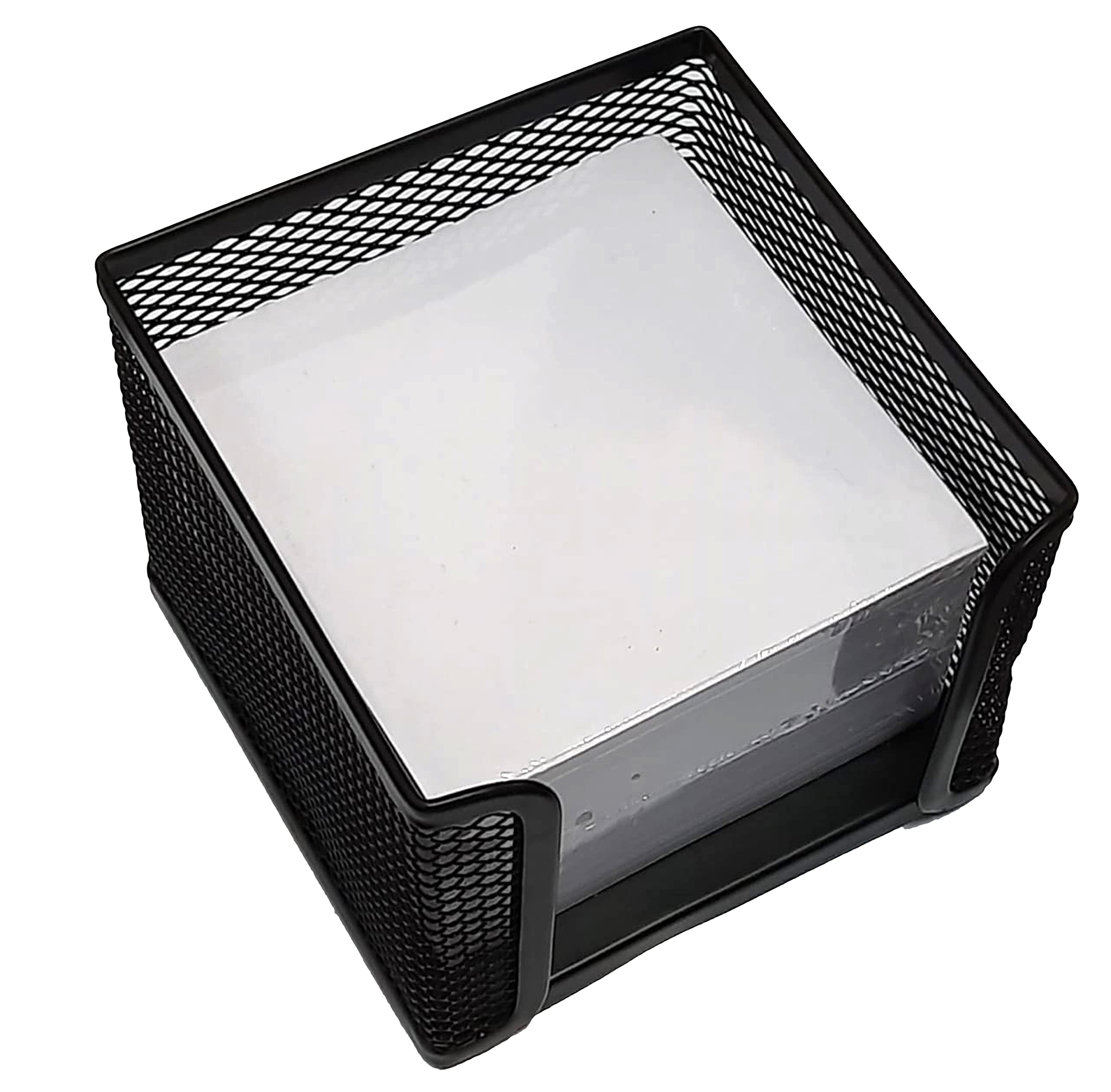 IMPRINT Metal Memo Holder 4 inch x 4inch x 3 inch mesh black color