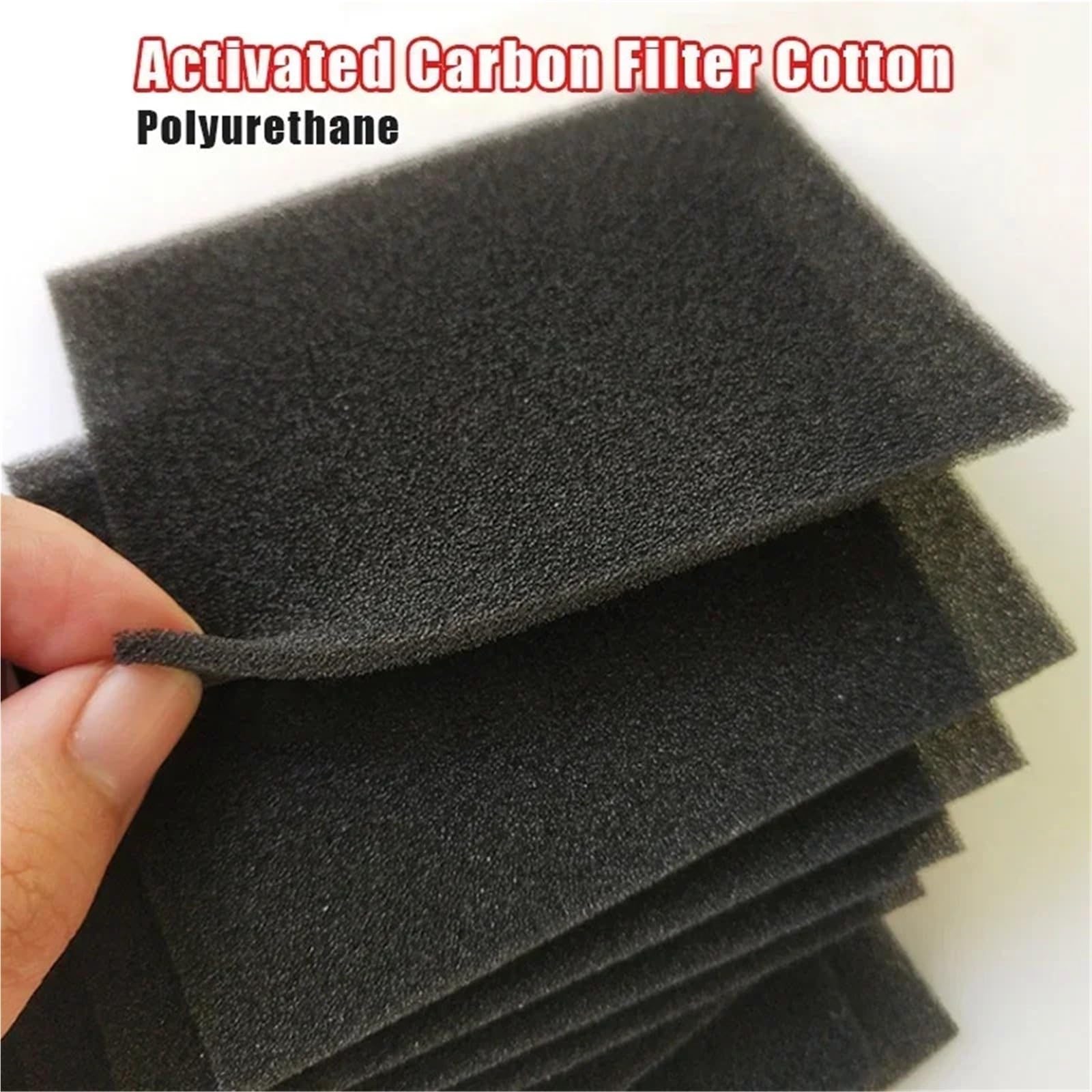 Filtro a Carboni Attivi Foglio filtrante a carbone attivo ad alta densità | Cappa da cucina purificatore condizionatore d'aria for auto(10mmx100cmx100cm)