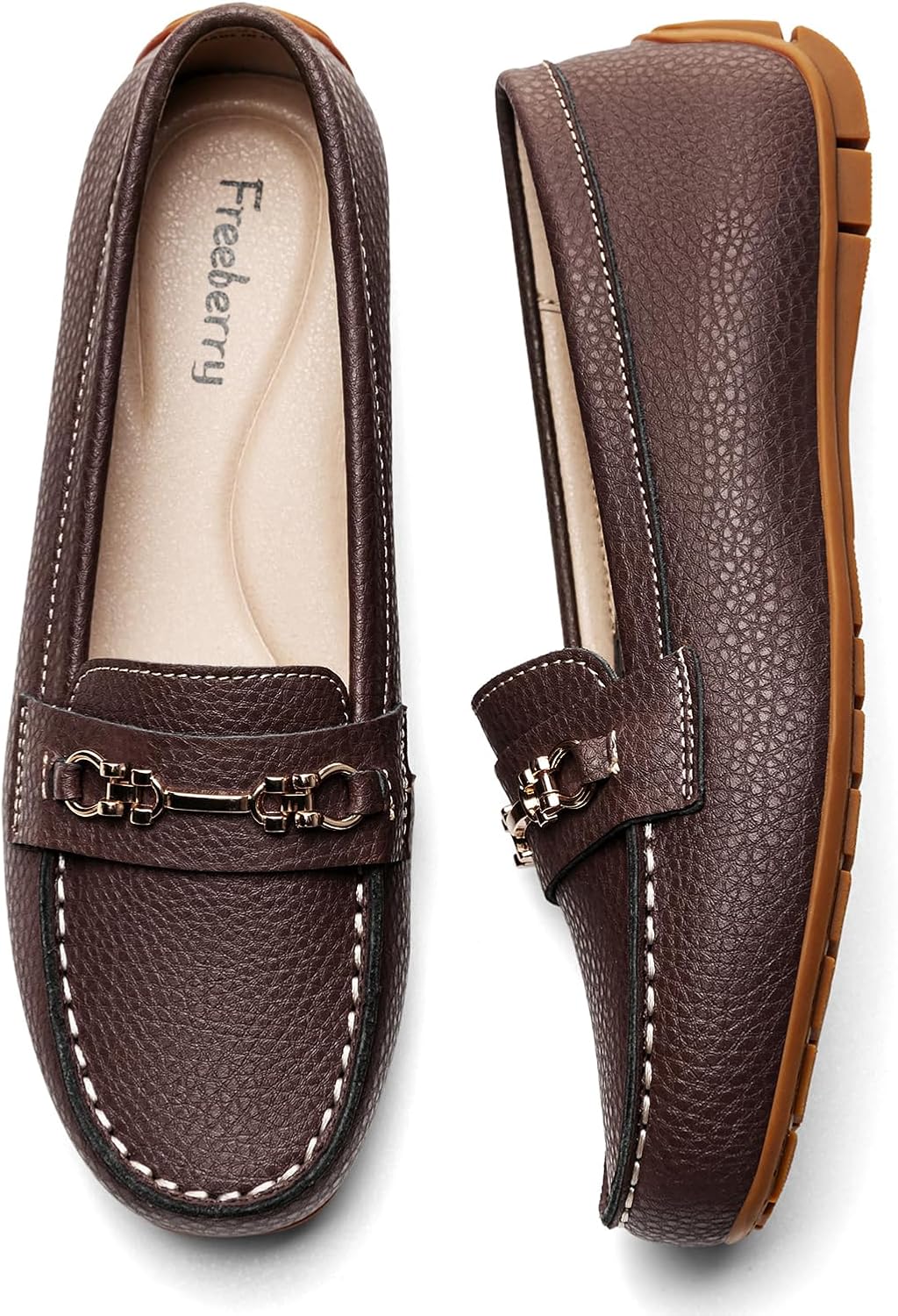 Loafers for Women Comfort Leather Loafers Cute Slip On Business Casual Dress Shoes Lightweight Work Flats Driving Mocs Walking Shoes for Women - Image 7