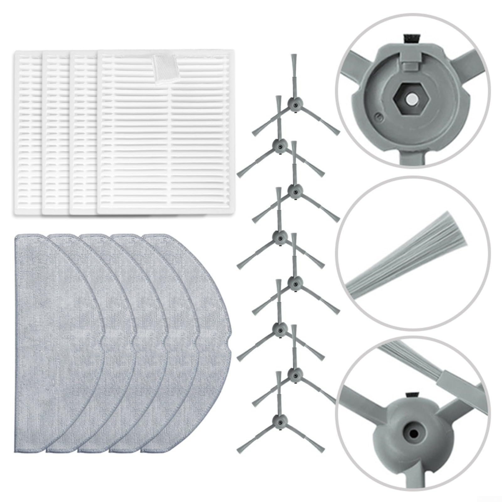 Hoofd Side Borstel Filter Mop, Doek Kit Met Zijborstel, Filter