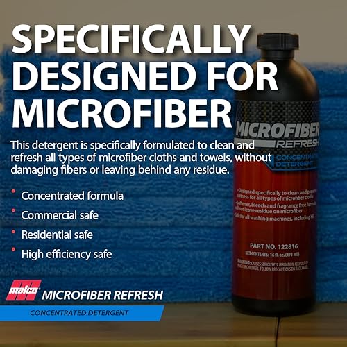 Miniatura 5 de Malco Detergente concentrado de microfibra Refresh - Limpiador de toallas de microfibra de alta resistencia/diseñado específicamente para limpiar,