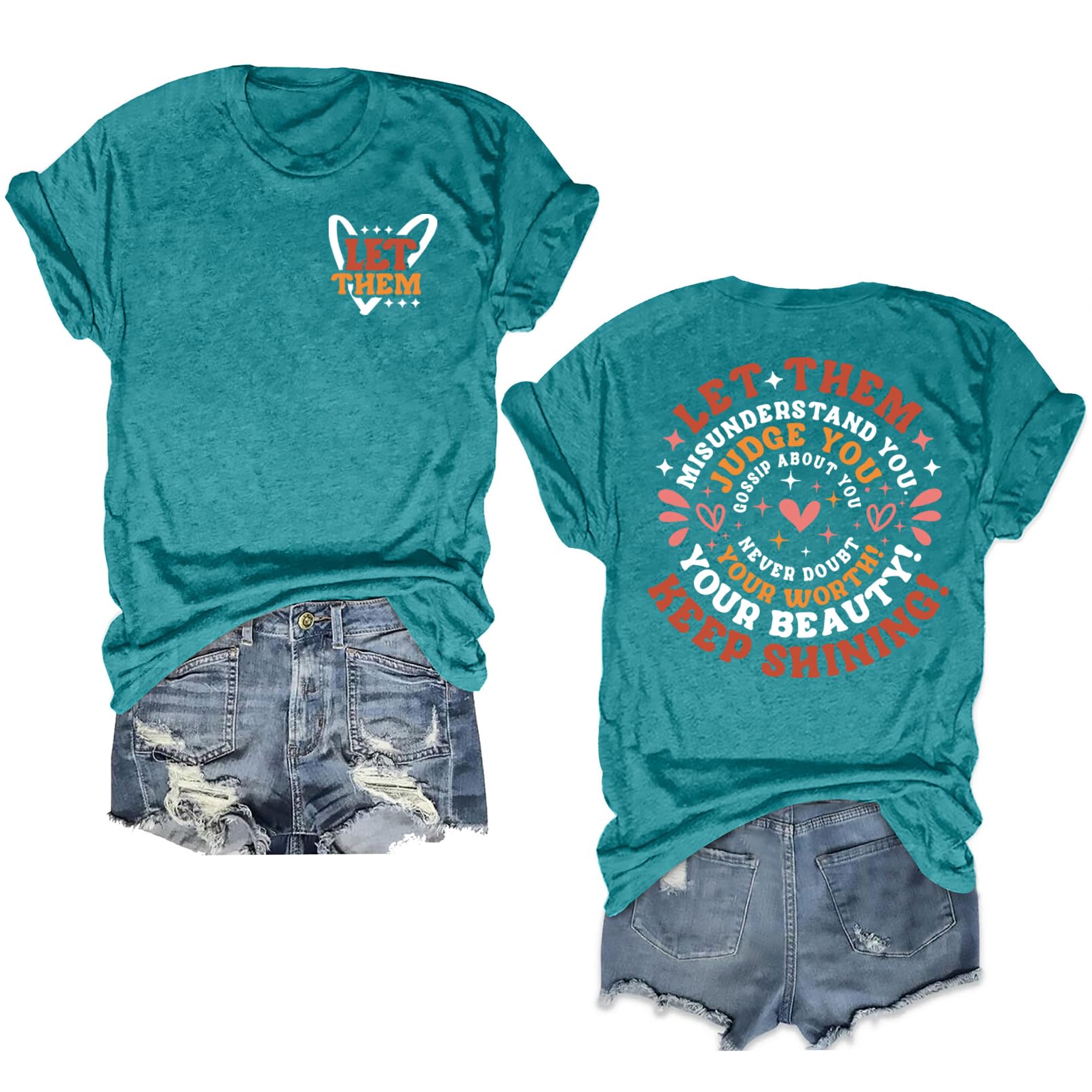 Mental Health Shirt for Women Let Them Misunderstand You Tshirt Cute Heart Motivational Graphic Tee Inspirational Gift