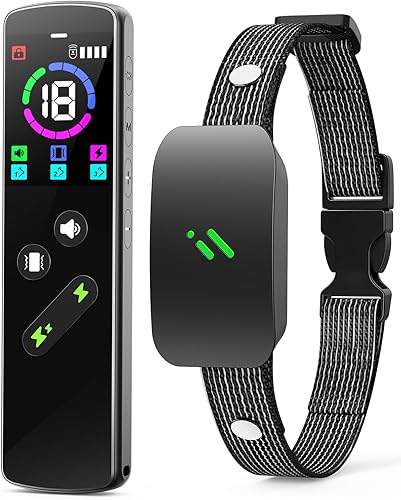 Miniatura 9 de Collar de entrenamiento para perros con mando a distancia, impermeable IP67, 2680 pies, collar de choque para perros pequeños, medianos y grandes,