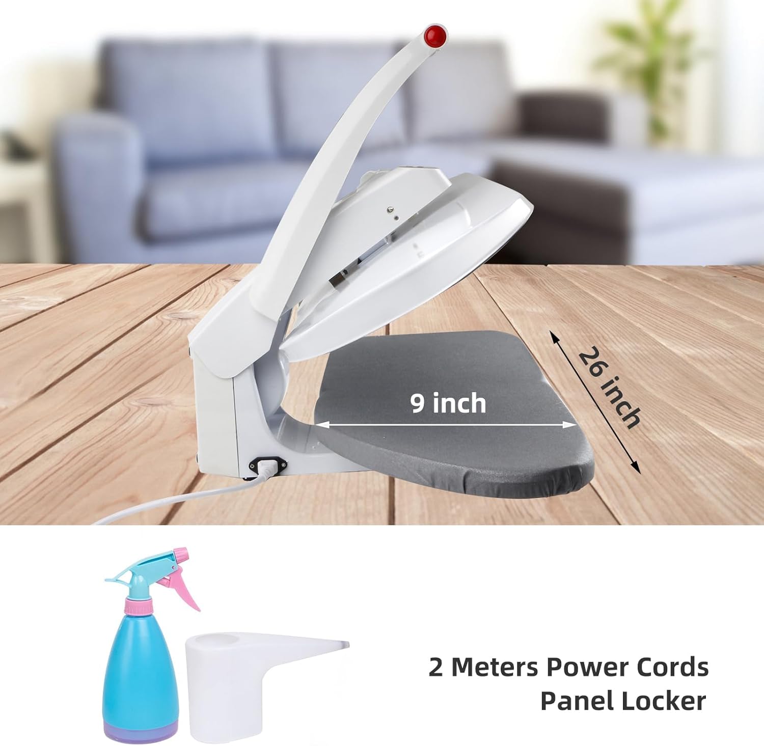 1400W Large Steam Press Machine with LED Screen, 26”x 9” Clothes Press Machine for Home Business Digital Steam Press for Clothes, 5 Temperature Settings for All Fabrics and Steam Burst