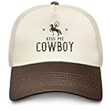 Kiss Me Cowboy Hat Funny Trucker Hats for Men Dad Hat Funny Gifts