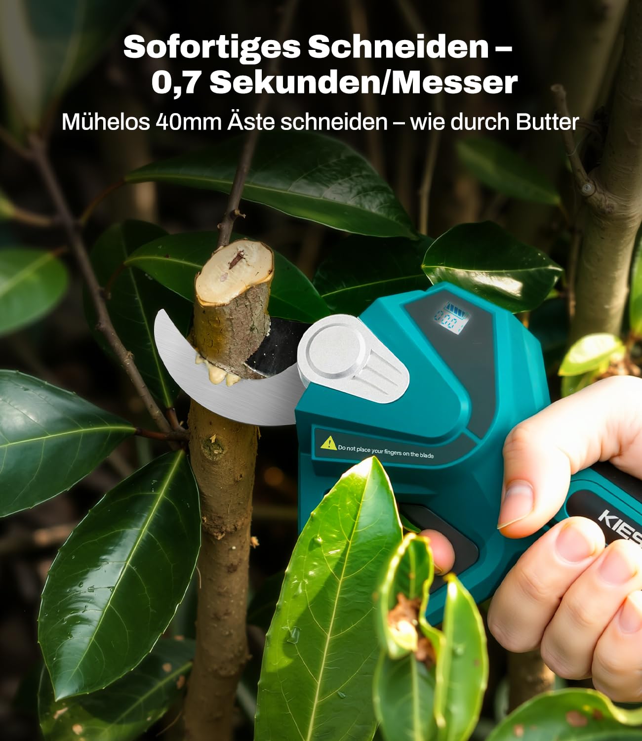 40mm Akku Astschere Kompatibel mit Makita 18V Akku, CSS03 Bürstenloser Elektrische Gartenschere mit LCD-Anzeige, Elektrisch Baumschere Akkuschere (ohne Akku und Ladegerät)