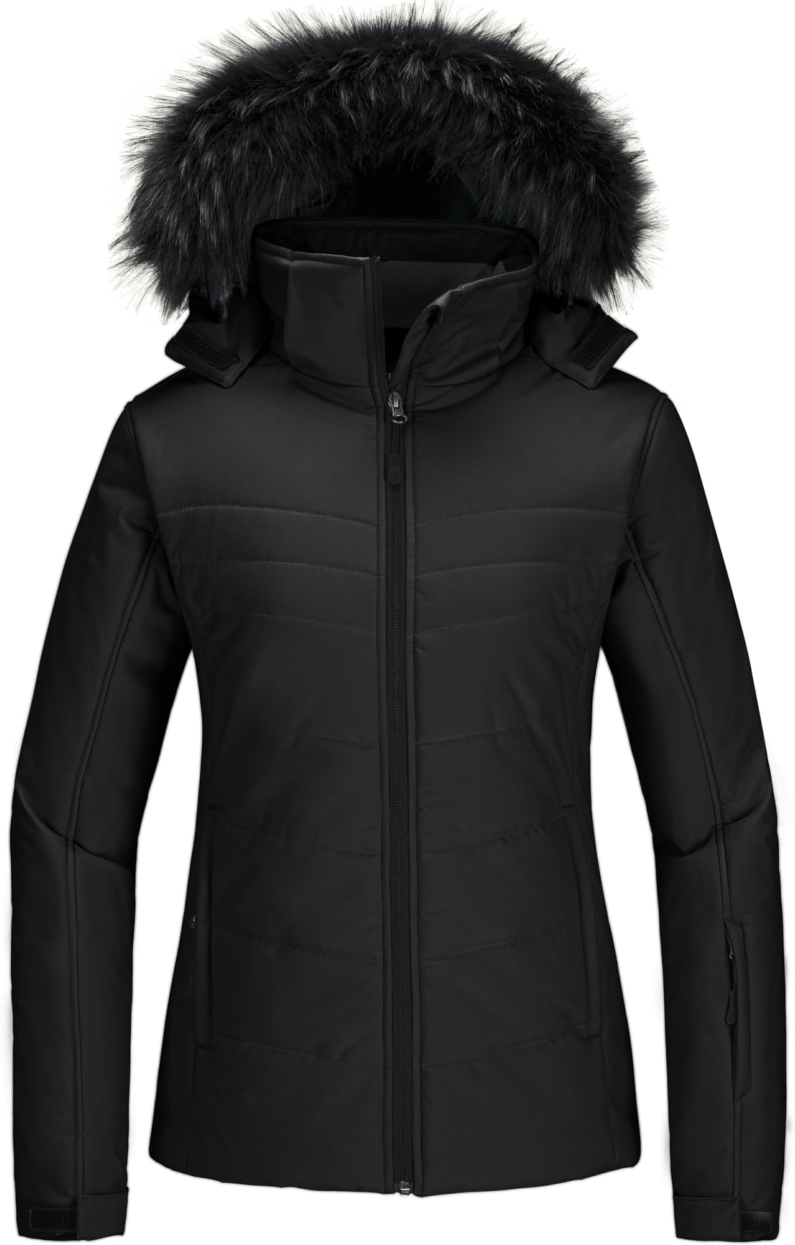 Women's Waterproof Ski Jacket Warm Puffer Jacket Thick Hooded Winter Coat
