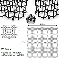 Vista 4 de Ley's Paquete de 12 alfombrillas disuasorias para gatos, 6 x 8 pulgadas, con púas, mantiene a los gatos alejados de las plantas, muebles
