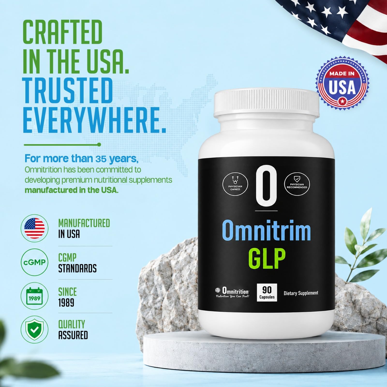 Omnitrition OmniTrim GLP Berberine Supplement, Green Tea, Chromium, 90ct — Amazon image 5
