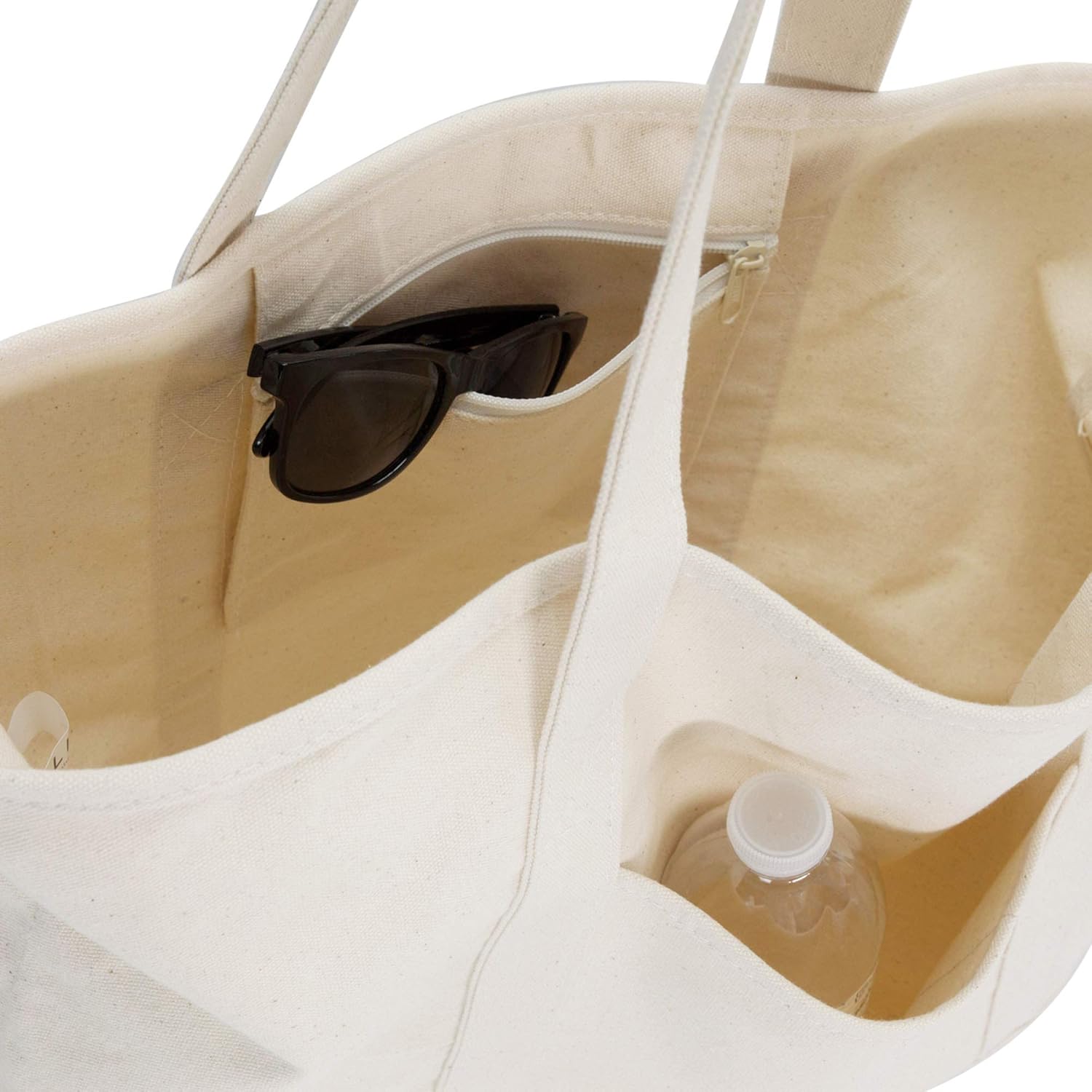 22" Open Top Heavy Duty Deluxe Tote Bag with Outer Pocket - Image 2