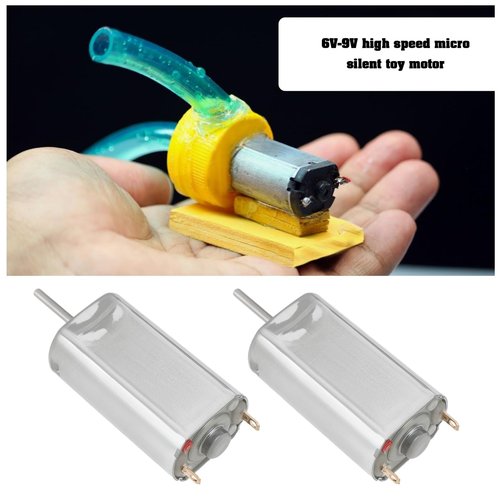 ECSiNG 5pcs DC 6V-9V 050 Mute Toy Motor High Speed Micro Mini Motor 14000RPM Replacement Part FF-050SK-11170 Suitable for Mini Fan Electric Toy Car Etc - Image 2