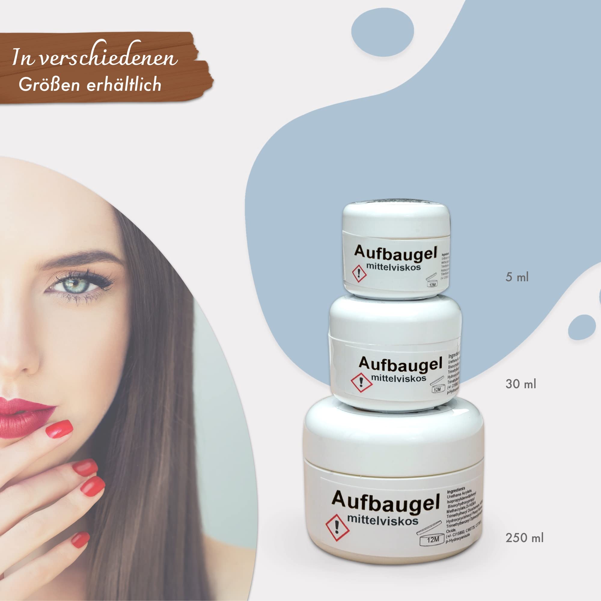 GS-Nails Aufbaugel mittelviskos Made in Germany Aufbau Gel (1000ml)