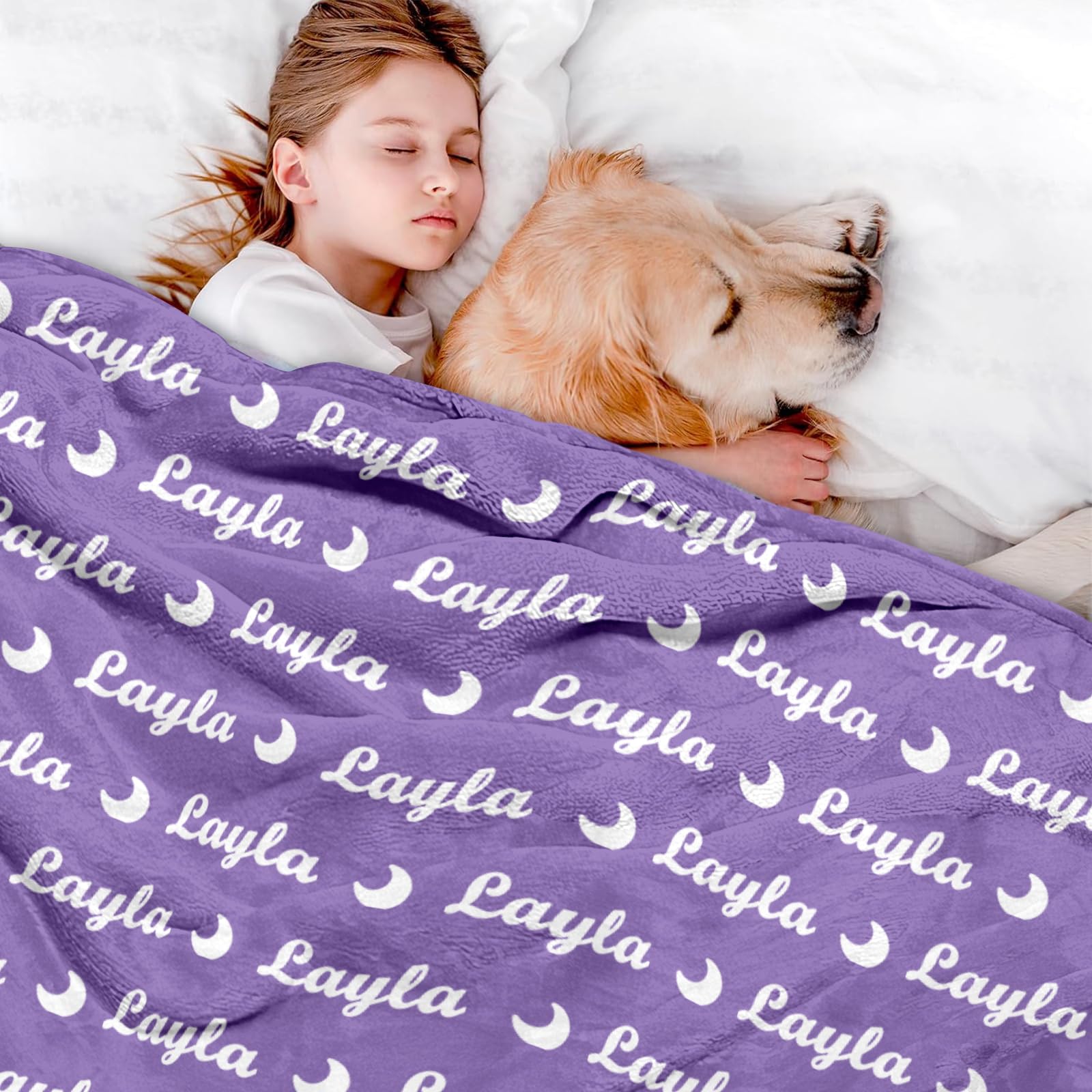 Ships Next Day,Personalized Blanket for Kids Custom Blanket with Name Customized Flannel Blanket Christmas Kids Gifts Throw Blanket for Teen Girls Boy