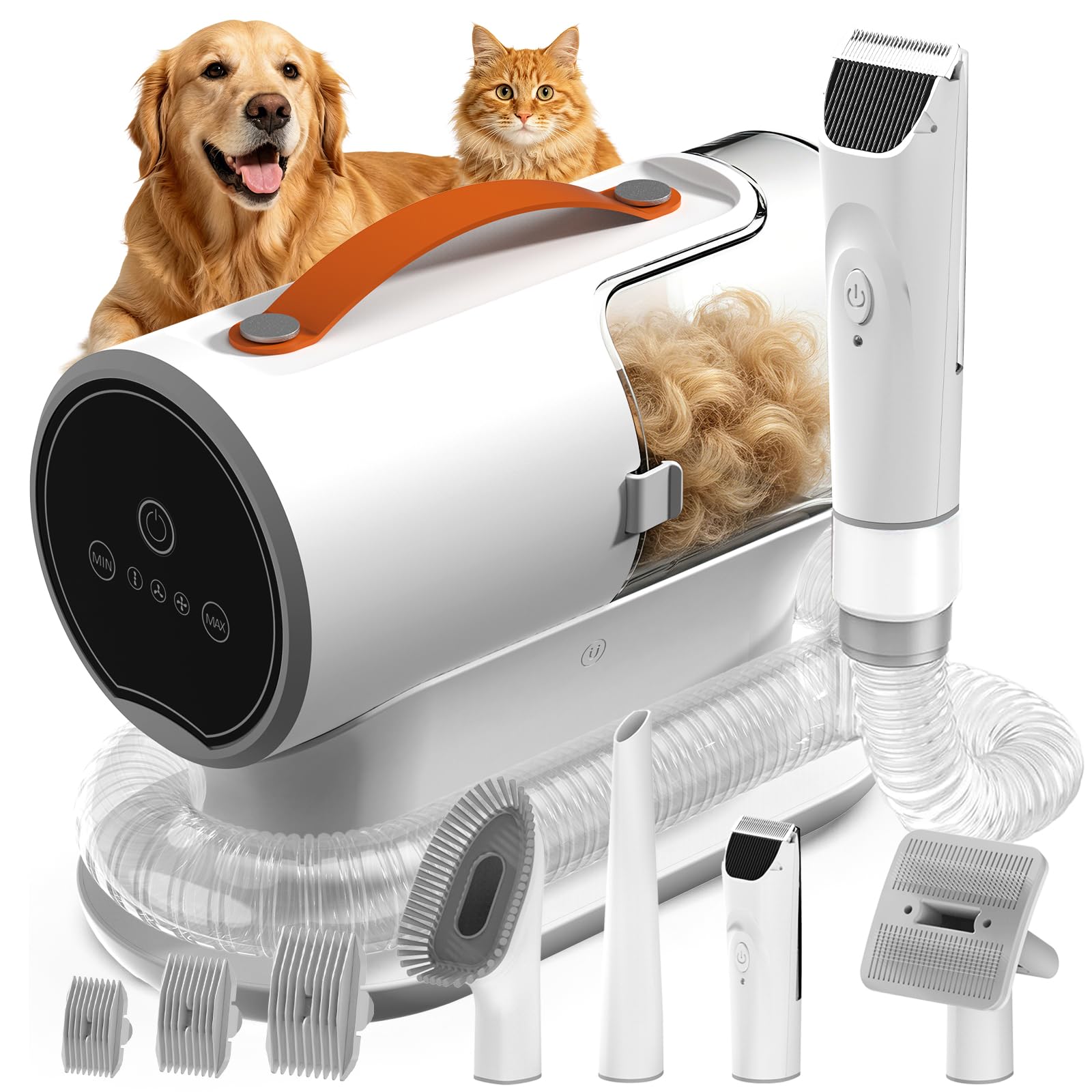 Photo 1 of AiRiOBO Dog Grooming Vacuum Kit, 12000Pa Pet Hair Vacuum with Clipper
