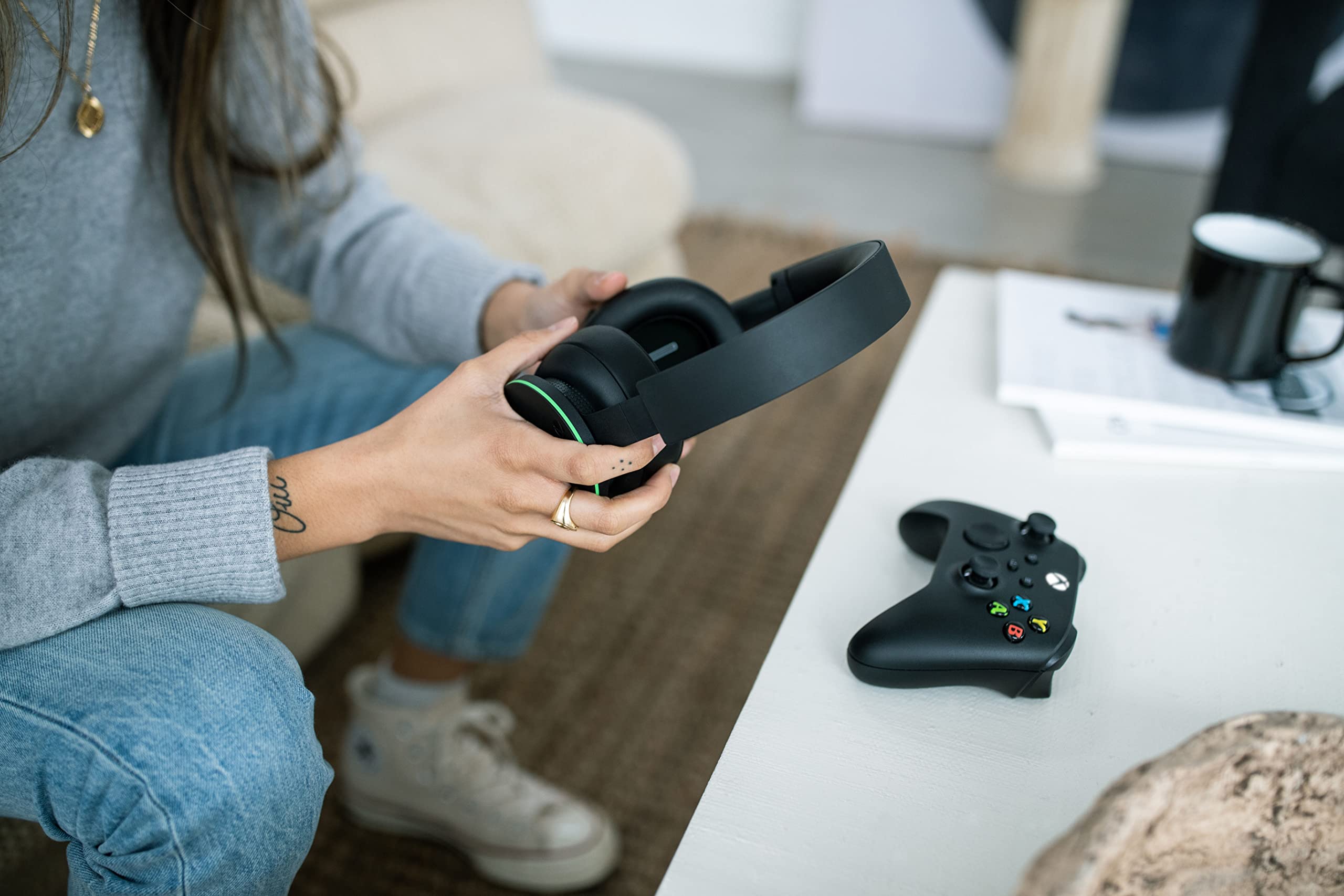 Microsoft Xbox WLC M Controlador de mano, Negro, 70 x 170 x 180 mm