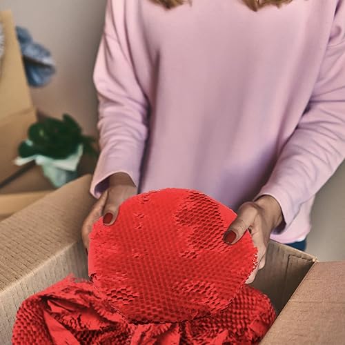 Miniatura 4 de Papel de embalaje de nido de abeja, rollo de embalaje de panal de abeja de 11.5 x 164 pies, papel de embalaje ecológico, papel de estraza de